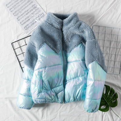 Νέο μοντέλο μοντέρνο γυναικείο μπουφάν με μεγάλο κολάρο και απαλή επένδυση σε πέντε χρώματα