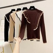 Pulover de dama cu decolteu rotund in patru culori