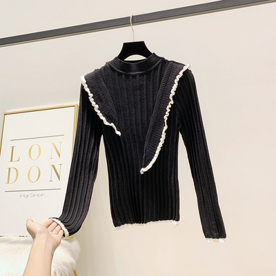 Pulover de dama cu decolteu rotund in patru culori