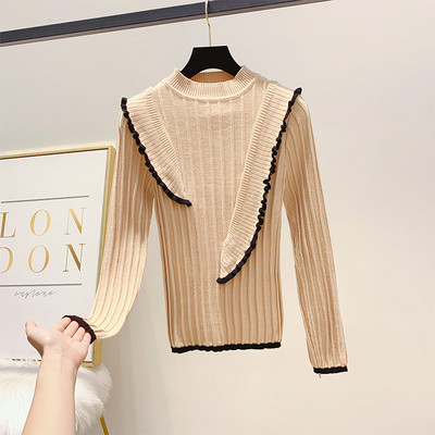 Pulover de dama cu decolteu rotund in patru culori