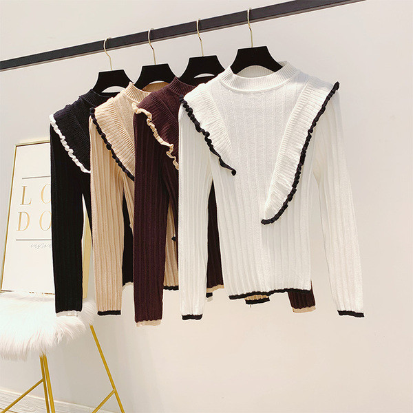 Pulover de dama cu decolteu rotund in patru culori