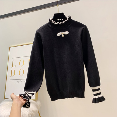 Pulover de dama cu panglica in mai multe culori