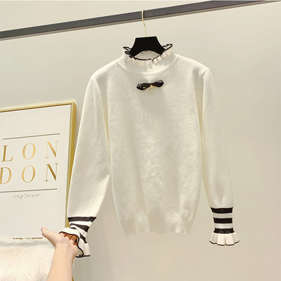 Pulover de dama cu panglica in mai multe culori