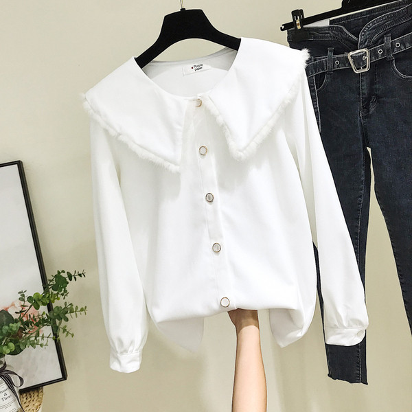 Camasa de dama model nou cu nasturi in galben si alb