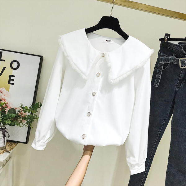 Camasa de dama model nou cu nasturi in galben si alb