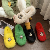 Model nou de pantofi casual dama cu puf in mai multe culori diferite