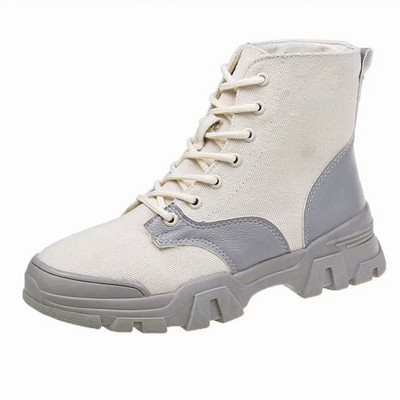 Cizme casual dama cu talpa plate si sireturi in mai multe culori