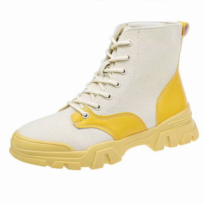 Cizme casual dama cu talpa plate si sireturi in mai multe culori