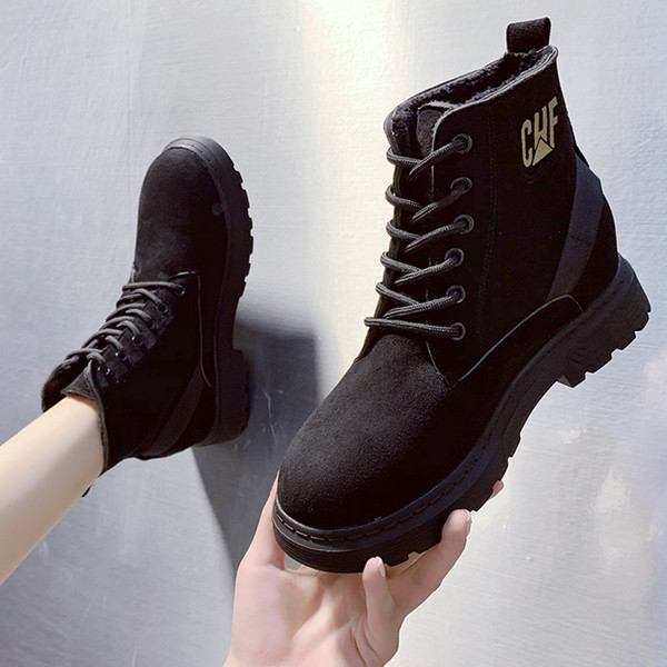 Cizme casual de dama cu sireturi potrivite pentru iarna