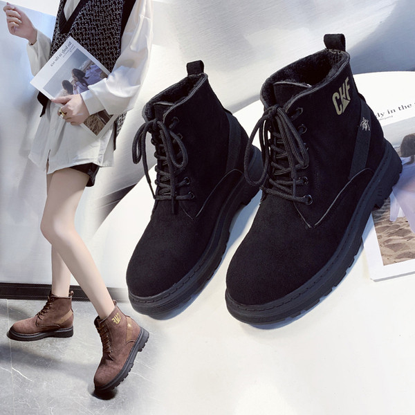 Cizme casual de dama cu sireturi potrivite pentru iarna