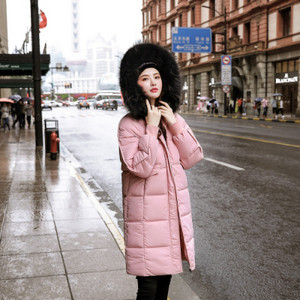 Χειμερινό μακρύ μπουφάν με κουκούλα και τσέπες σε επτά χρώματα