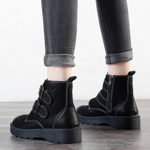 Cizme casual de dama cu talpa plate in negru si maro