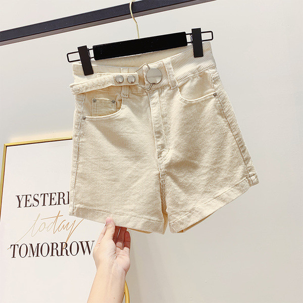 Pantaloni scurți de iarnă de damă cu talie înaltă