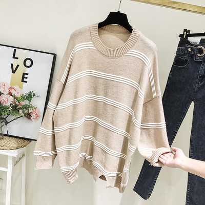 Alkalmi női pulóver - széles modell szürke, narancssárga, fekete és bézs színben