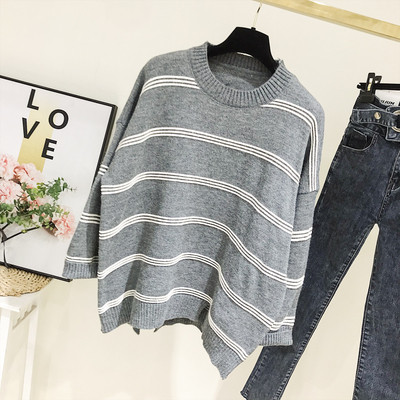 Alkalmi női pulóver - széles modell szürke, narancssárga, fekete és bézs színben