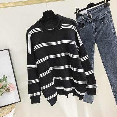 Alkalmi női pulóver - széles modell szürke, narancssárga, fekete és bézs színben