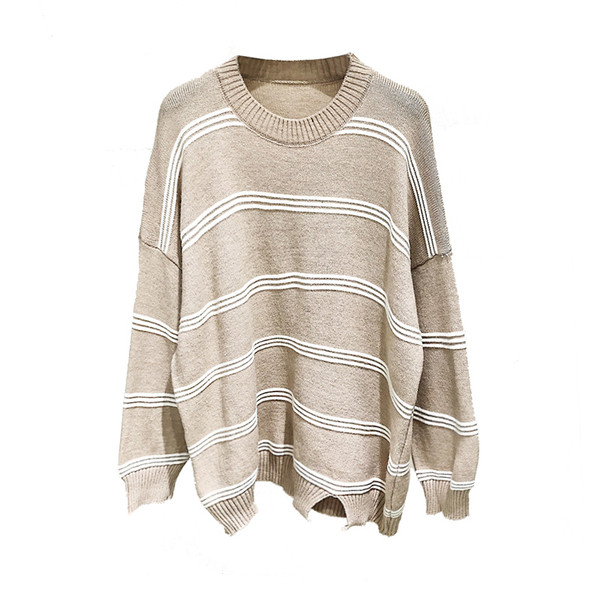 Alkalmi női pulóver - széles modell szürke, narancssárga, fekete és bézs színben