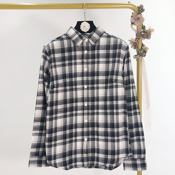 Camasa lata in carouri cu nasturi model clasic