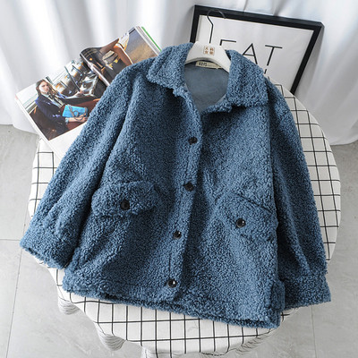 Palton casual de dama cu buzunare si nasturi in albastru, bej si verde