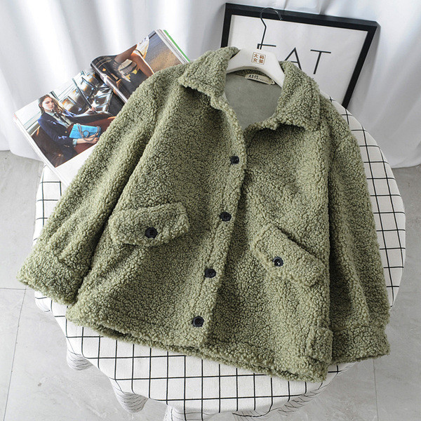 Palton casual de dama cu buzunare si nasturi in albastru, bej si verde