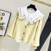 Vesta moderna de dama cu decolteu spitz in roz, galben, verde si bej