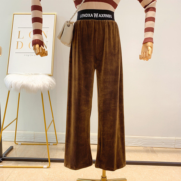 Pantaloni casual dama cu talie inalta in trei culori