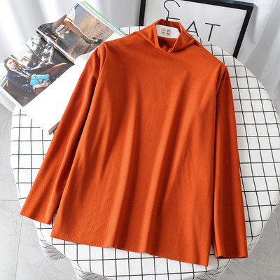 Alkalmi női pulóver magas gallérral és hosszú ujjal, négy színben