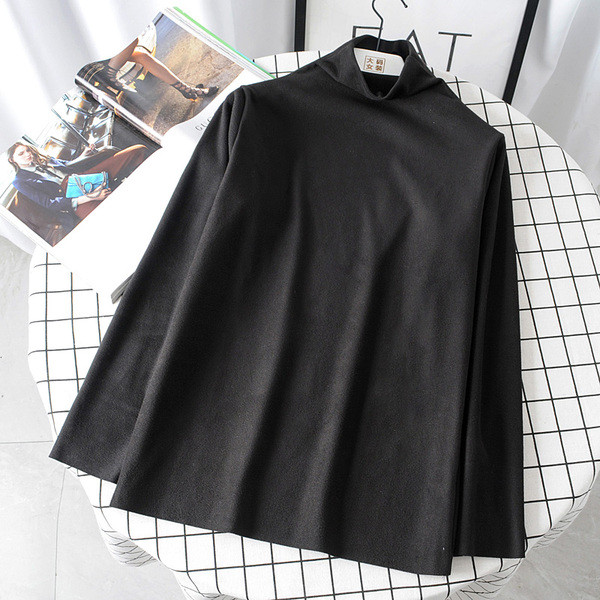 Alkalmi női pulóver magas gallérral és hosszú ujjal, négy színben