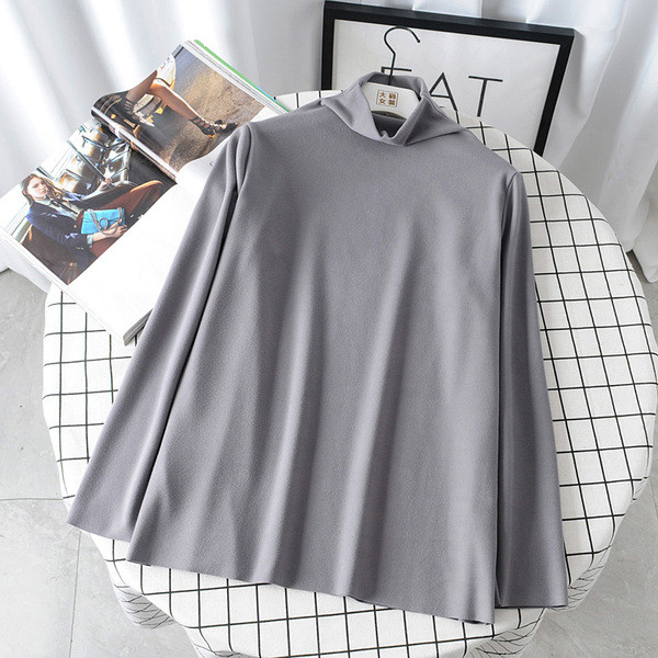 Alkalmi női pulóver magas gallérral és hosszú ujjal, négy színben