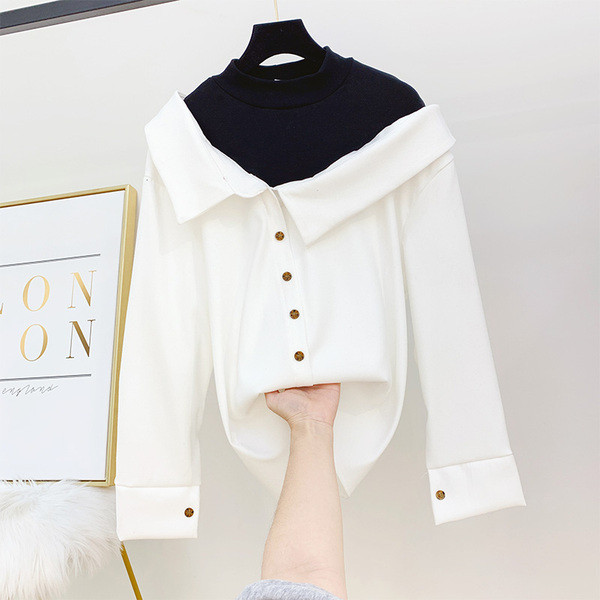 Új modell női ing polo gallérral több színben