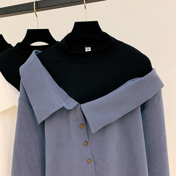 Új modell női ing polo gallérral több színben