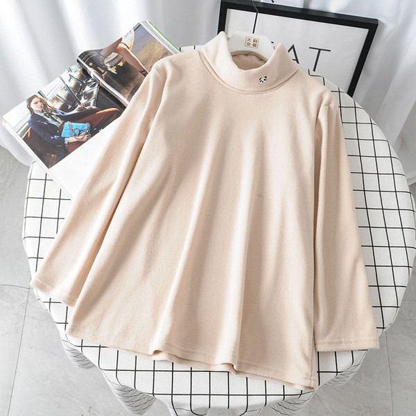 Modern női pulóver magas gallérral - letisztult modell négy színben