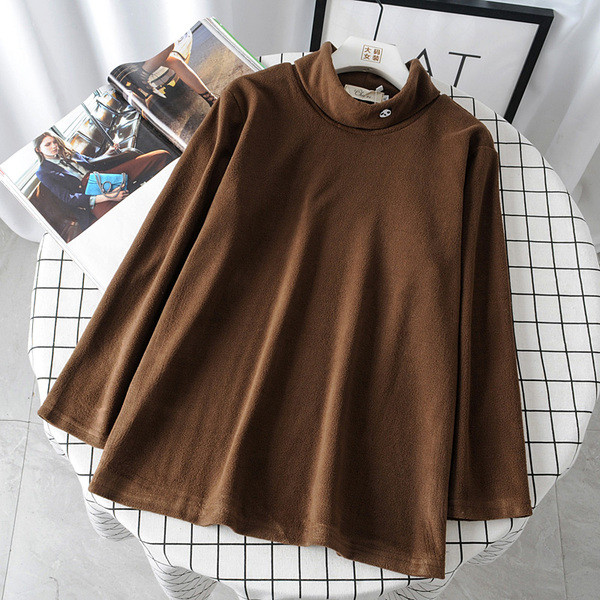 Modern női pulóver magas gallérral - letisztult modell négy színben