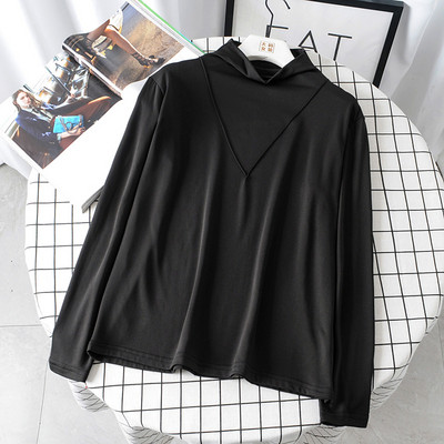 Pulover casual dama cu guler inalt si maneci lungi in patru culori