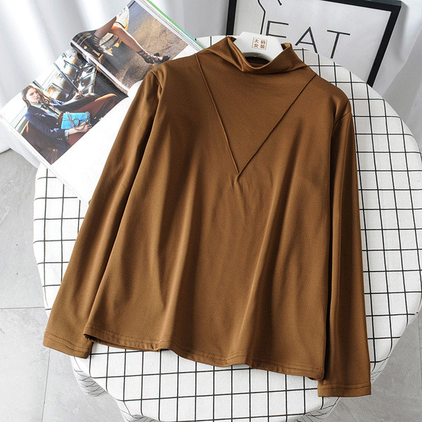 Pulover casual dama cu guler inalt si maneci lungi in patru culori