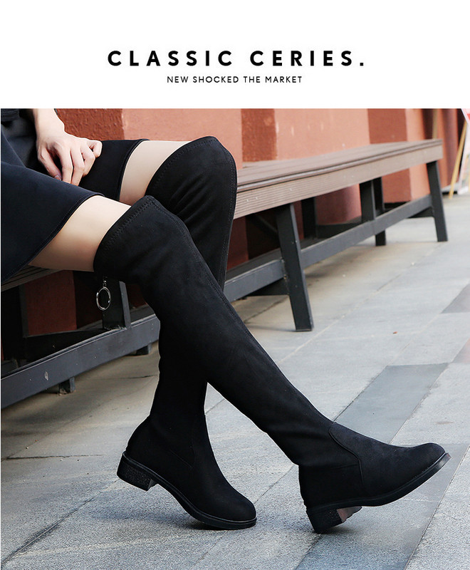 Cizme de dama moderne cu fermoar de culoare neagra - doua modele