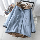 Geaca de iarna casual de dama cu buzunare si captuseala moale in trei culori