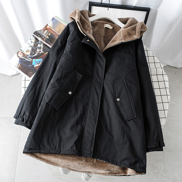 Geaca de iarna casual de dama cu buzunare si captuseala moale in trei culori