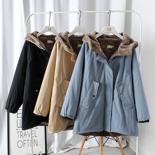 Geaca de iarna casual de dama cu buzunare si captuseala moale in trei culori