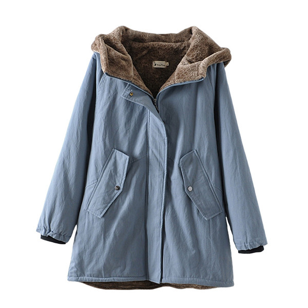 Geaca de iarna casual de dama cu buzunare si captuseala moale in trei culori