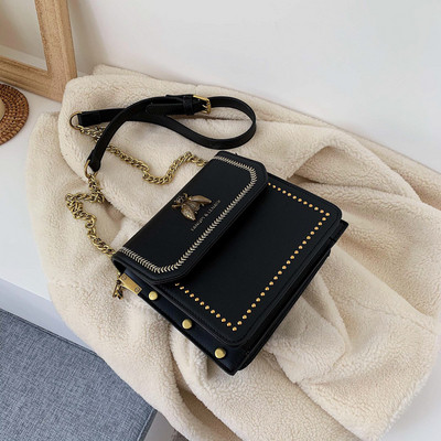 Fém elemes modern női táska több színben