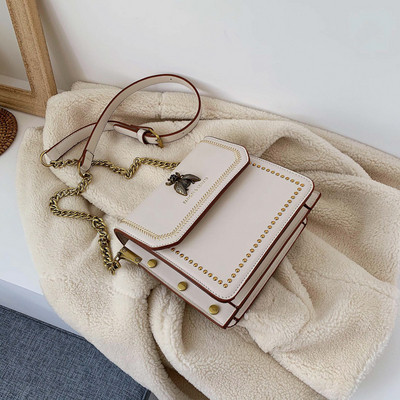 Fém elemes modern női táska több színben