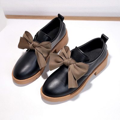 Pantofi casual dama cu talpa plate si panglica in doua culori