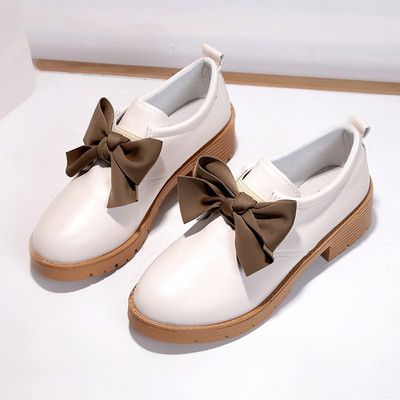 Pantofi casual dama cu talpa plate si panglica in doua culori