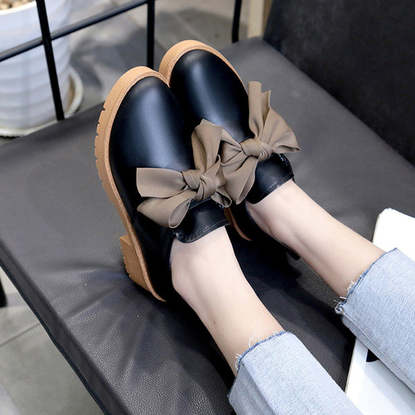 Pantofi casual dama cu talpa plate si panglica in doua culori