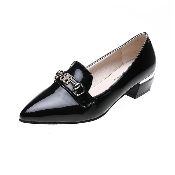 Pantofi moderni de dama cu element metalic in trei culori