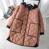 Geaca de iarna casual de dama cu gluga si nasturi in trei culori