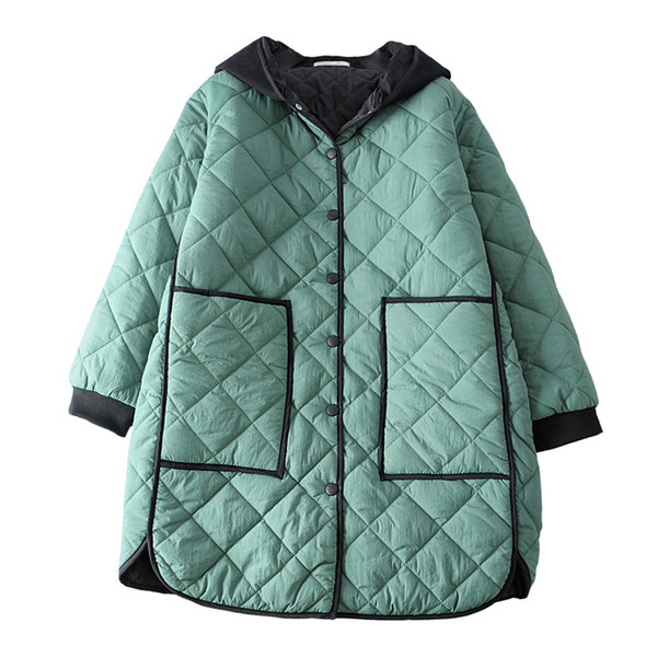 Geaca de iarna casual de dama cu gluga si nasturi in trei culori