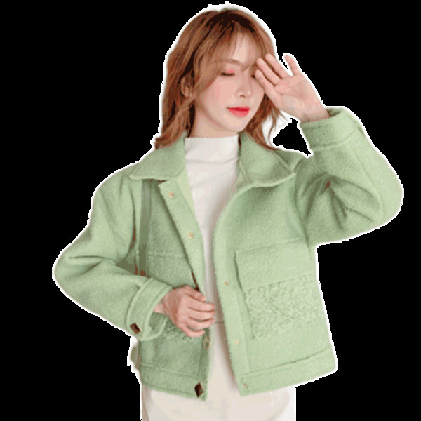 Palton scurt de dama model nou cu buzunare in patru culori