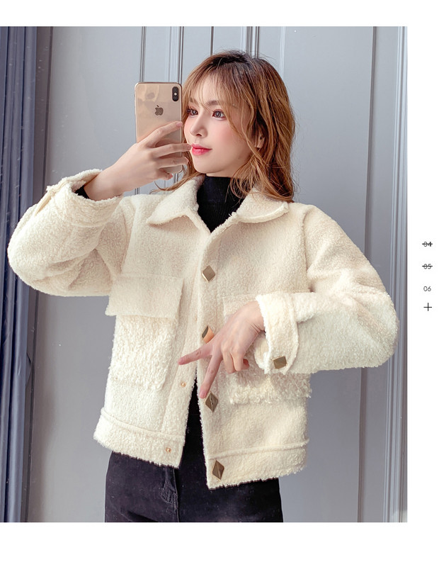 Palton scurt de dama model nou cu buzunare in patru culori